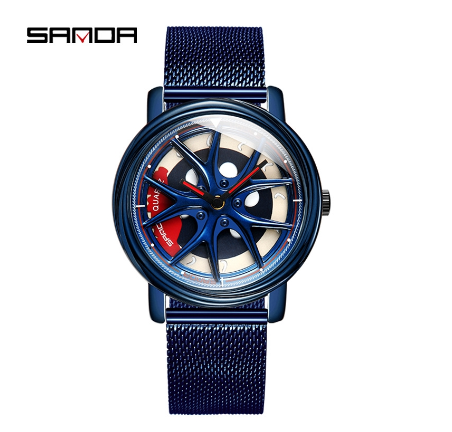 SANDA Original watches for men Analog Quartz Watch sports watch Stainless steel strap 1025 3