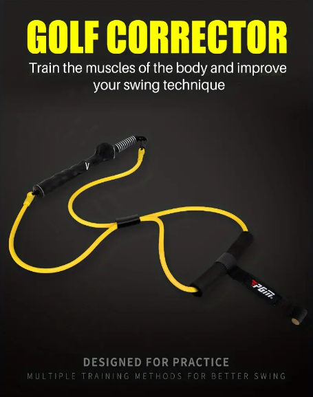 PGM ZQ018 Golf Swing Training Puller, Men's And Women's Fitness Pulling Belt, Steady Swing Posture Physical Training Equipment