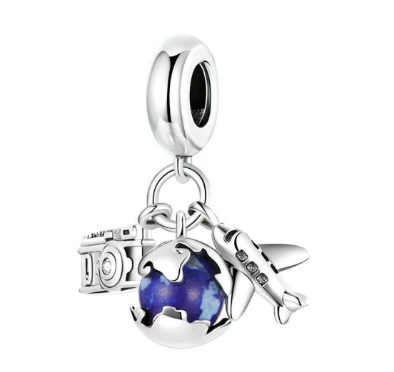 Turtle 925 Silver Pandora Dangle Charm Three In One Pendant Decoration For Bracelet Dream Catcher Beads S8