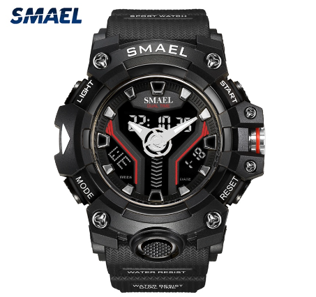 SMAEL Men Watch Top Fashion Sport Brand Casual Chrono Calendar LED Digital Men's Watches Male Military Waterproof 8075 03