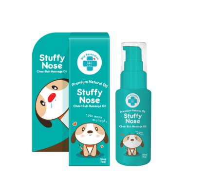 Tiny Remedies Stuffy Nose Natural Baby Chest Rub Massage Oil 50ml