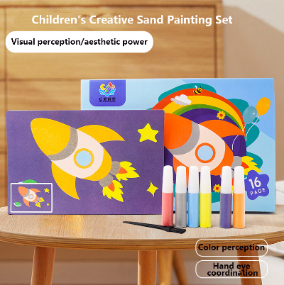 Children's Handmade Sand Painting Toys Baby DIY Creative Color Album Set
