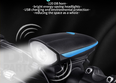 Multi-mode Bike Light with Horn Rechargeable Waterproof Night Light for Mountain Bike Flashlight