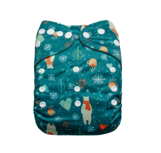 Cathy Baby Charcoal Inner Cloth Diaper Printed One Size Reusable Washable Pocket Bamboo Charcoal Cloth Nappy N2