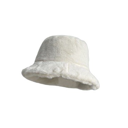 Lovito Women Preppy Plain Faux Fur Ruffle Round Sweetness Furry Hats LFA09189