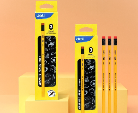 Deli 12PCS Pencil #1 #2 #3 Soft Medium Hard Pencil Set School Supplies Stationary CC089