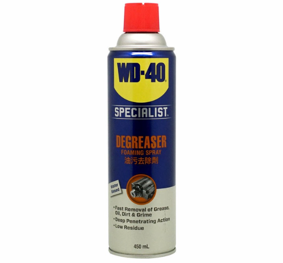 WD-40 Specialist Degreaser Foaming Spray 450ml for Fast Removal of Grease, Oil, Dirt & Grime