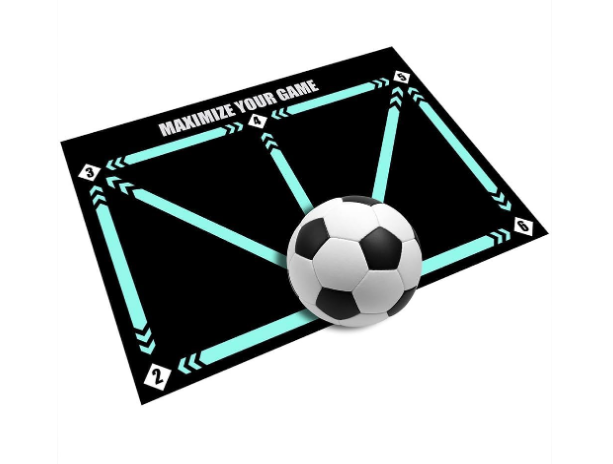 Football Footstep Training Mat,Soccer Training Mat,Agility Footstep Training Mat,Sport Mat-Silent Shock Absorption Training Mat,Training Pace Ball Control Equipment(1pcs）