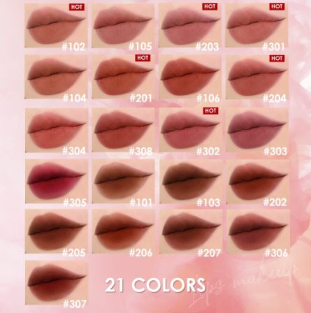 FOCALLURE Air Mist Lip Cream Velvet Matte Lip Tint Silky-Smooth Waterproof Lipstick