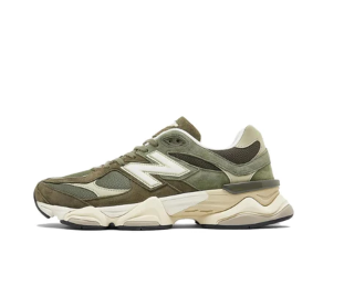 New Balance NB 9060 Olive Green Grey Leather Running Shoes Unisex U9060JGO