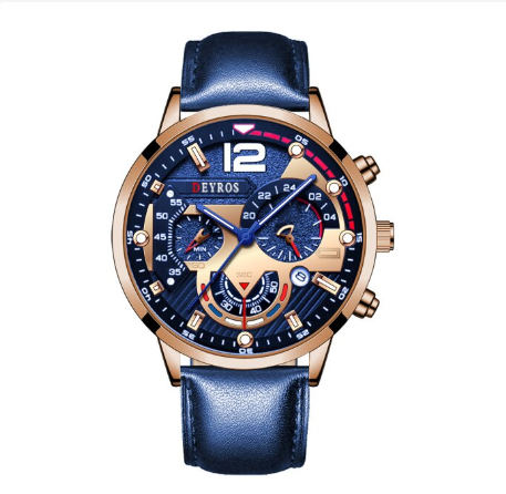 DEYROS Men's Waterproof Quartz Business Wacthes Black Stainless Steel Analog Original Wristwatch Men Watch Relo Ng Kalalakihan 4