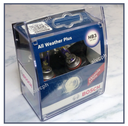 Bosch HB3 All Weather Plus (SET of 2) 65W 12V Halogen Bulb 2800K 9005 P20d Auto Headlight 1987304052