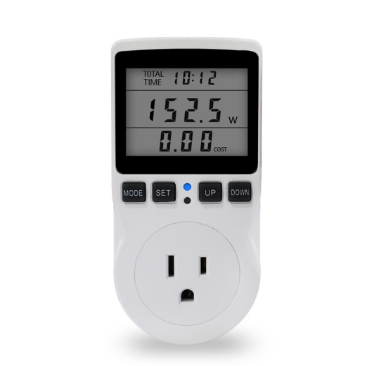 Digital Watt Power Meter Electric Monitor US Plug Socket Voltage Wattmeter Power Consumption KWh AC