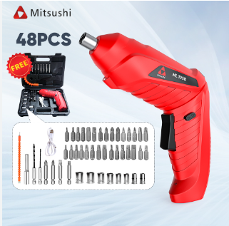 Mitsushi MIT-100B 4.8V Li-ion Cordless Screwdriver Tool Kit Electric Hardware Tool