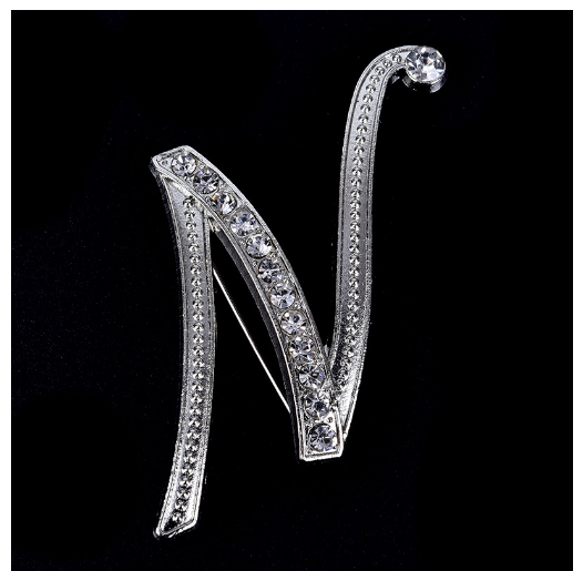 Crystal Rhinestone 26 Letters Women Collar Brooch Pin Corsage Bouquet Jewelry Modish N