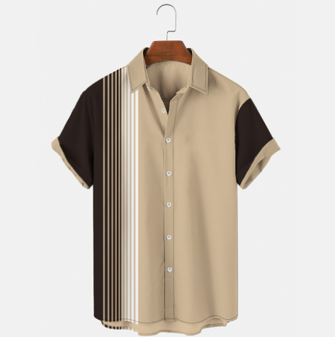 New Vintage Urban Youth Fashion Work Clothes, Casual Commute Loose Short Sleeve Shirt Nylon Lightweight Breathable Men's Clothing