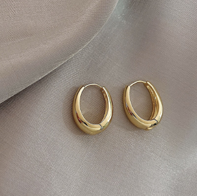 Minimalist Geometric Hoop Earring for Women