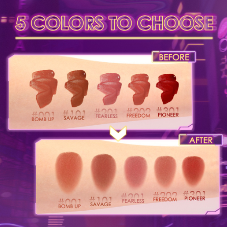 FOCALLURE SwitchMode Airy Matte Lip Tint Long-Lasting Transfer-Proof Lip Tint Lip Makeup 5color