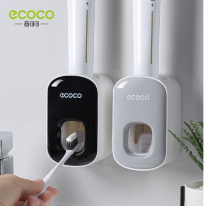 ECOCO Automatic Toothpaste Dispenser Wall Mount Bathroom Bathroom Accessories Waterproof