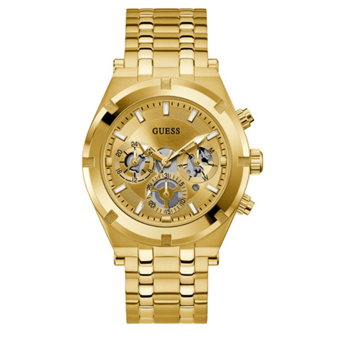 Guess Sport Gold Stainless Steel Analog Quartz Watch For Men GW0260G4
