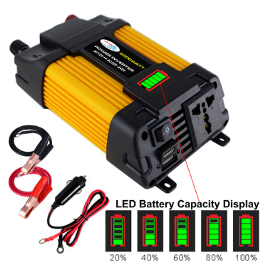 6000W Power Inverter DC Modified Sine Wave Household Car Solar Converter with Dual USB Fast Charger