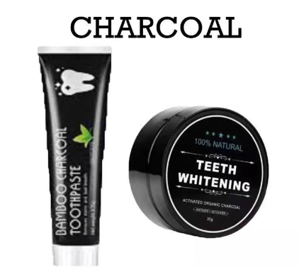 Bamboo Charcoal Teeth Whitening Toothpaste 105g + Activated Organic Charcoal Powder (2 in 1)