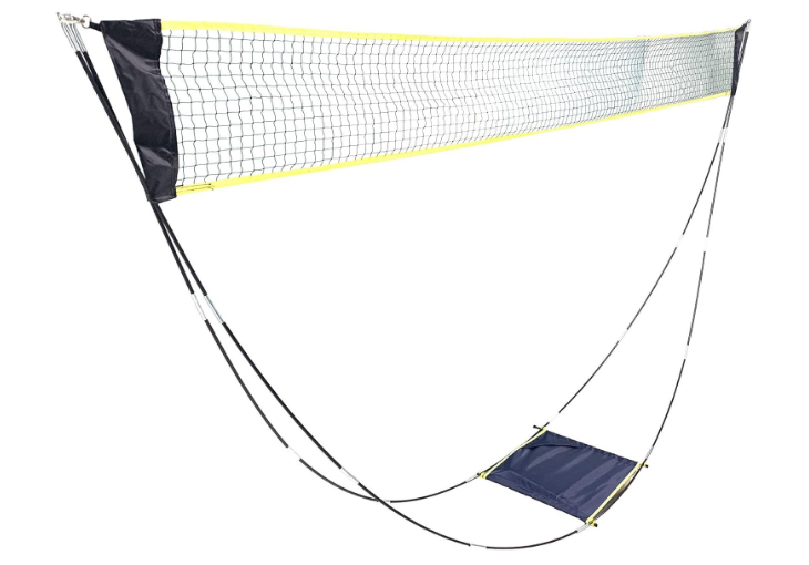 Silfrae Portable Badminton Set Easy to Set Up on Any Surface Instant Badminton Set No Extra Tools Required