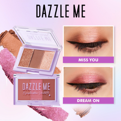 DAZZLE ME Cutie Pie Eyeshadow Palette -Eye Makeup Long Lasting Pigmented Eyeshadow Compact Makeup