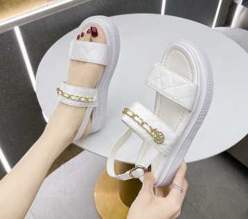 Slippers for Women Marche Korea Fashion Thick Bottom Peep-toe Sandals for Women Add One Size Bigger