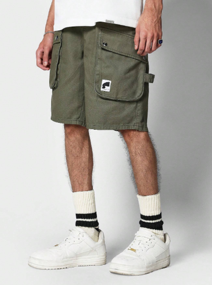 SUMWON Denim Shorts With Cargo Pockets