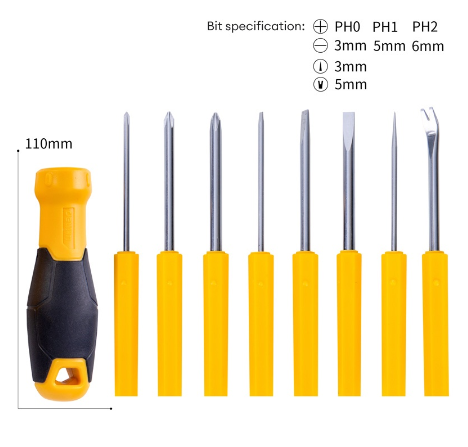 Deli 9Pcs Multi-Purpose Magnetic Screwdriver Set Slotted Phillips Screw Driver DL636009