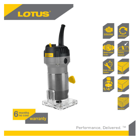 Lotus Trimmer/Palm Router ¼ inch 550W LTPR550X - Power Tools