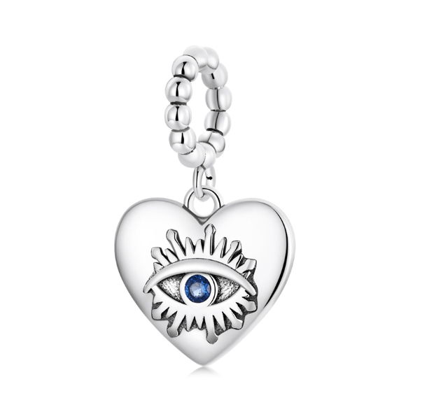 Bamoer 925 Silver Devil Eyes Dark Style Personality Fashion Charm Diy Bracelet Or Necklace Accessories Jewelry D11