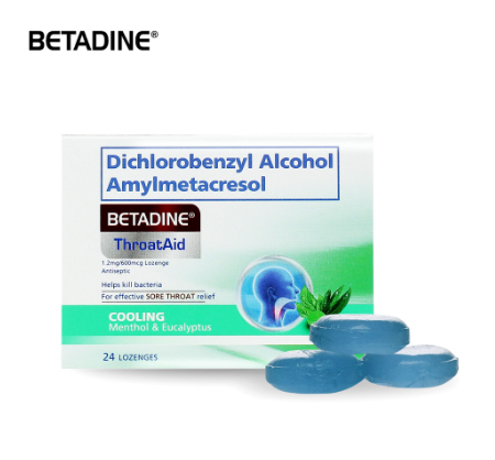 Betadine® ThroatAid Lozenges Menthol & Eucalyptus 24's