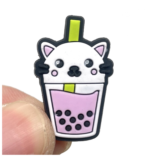 Cute Coffee Jibits Croc Milk Tea Jibitz Charm Pin Milktea Shoe Charms Starbucks Croc Jibbits for Men Shoes Accessories Decoration MT12