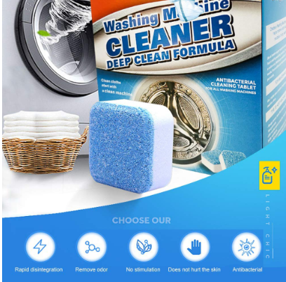 10pcs Washing Machine Cleaning Detergent Cleaner Descaler Deep Remover Tablet Cleaning Dirt