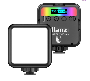 Ulanzi VL49 RGB Pocket LED Video Light cFill Light 2500K-9000K Dimmable CRI95+ Built-in Battery with Cold Shoe