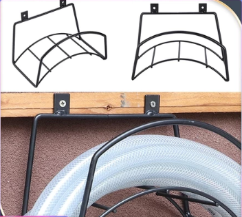 Garden Hose Rack Metal Hose Hanger Holder Storage Rack Organizer Water Wall Mounted