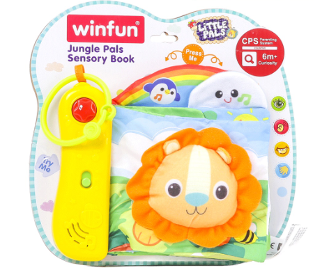 WinFun 9 inch Jungle Pals Sensory Book