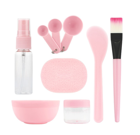 Kimuse 9 Pcs. Face Mask Bowl Brush Spoon Stick Beauty Make Up Set for Facial Mask Tools