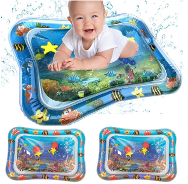 Inflatable Water Play Mat Thicken PVC Toddler Fun Activity Play Center Water Mat for Babies Kids