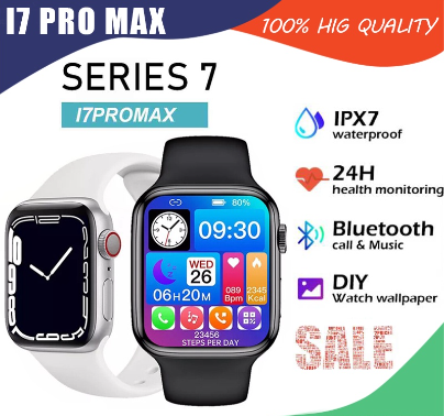 I7 Pro Max Smartwatch Bluetooth Call 1.75 Inch Heart Rate Monitor Smart Watch for Android IOS Phone