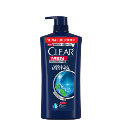 Clear Men Anti Dandruff Shampoo Cool Sport Menthol 1010ml