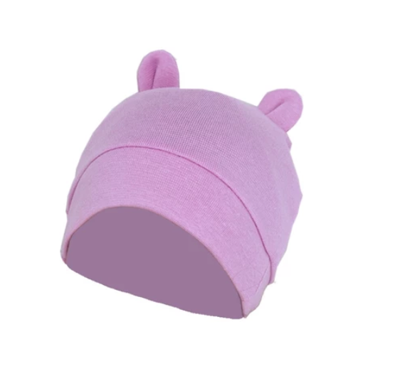 Some Cute Ears Baby Hat Solid Color Beanie Cap Newborn Infants Toddler Autumn Winter Bonnet BB7