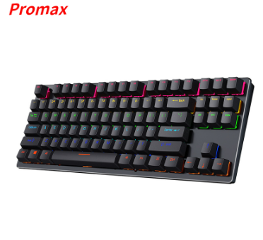 Promax 87 Keys Mechanical Keyboard Blue Axis or Red Switch Gaming Keyboards