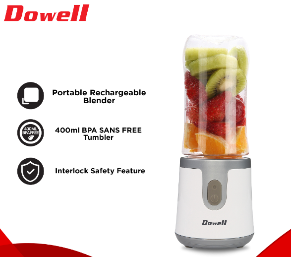 Dowell BLR-01 Portable And Rechargeable Electric Blender 400ml