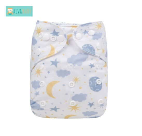 Alva Baby Cloth Diapers Washable Pocket Nappy Diaper for Newborn Without Insert N41
