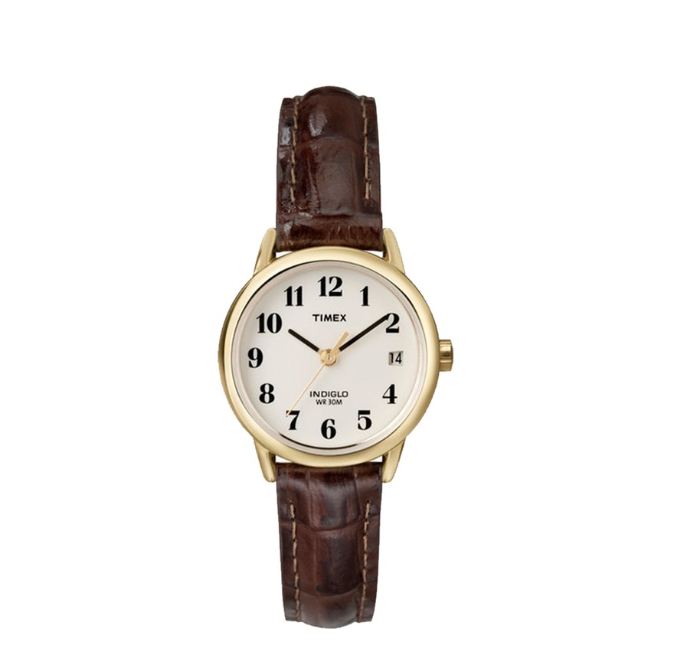 Timex Easy Reader Brown Leather Watch For Women T20071 STYLE