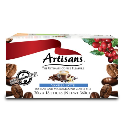 Artisans Vanilla Latte Microground Coffee 20g x 18's
