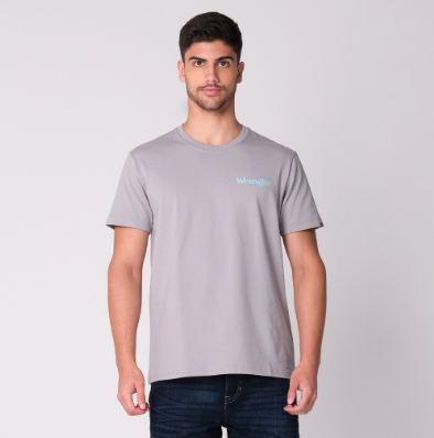 Wrangler Men's Logo Shirt Ultimate Gray